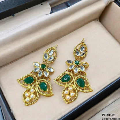 PEDH105 FRN Double Eye Drop Earrings