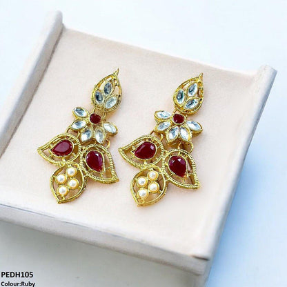 PEDH105 FRN Double Eye Drop Earrings