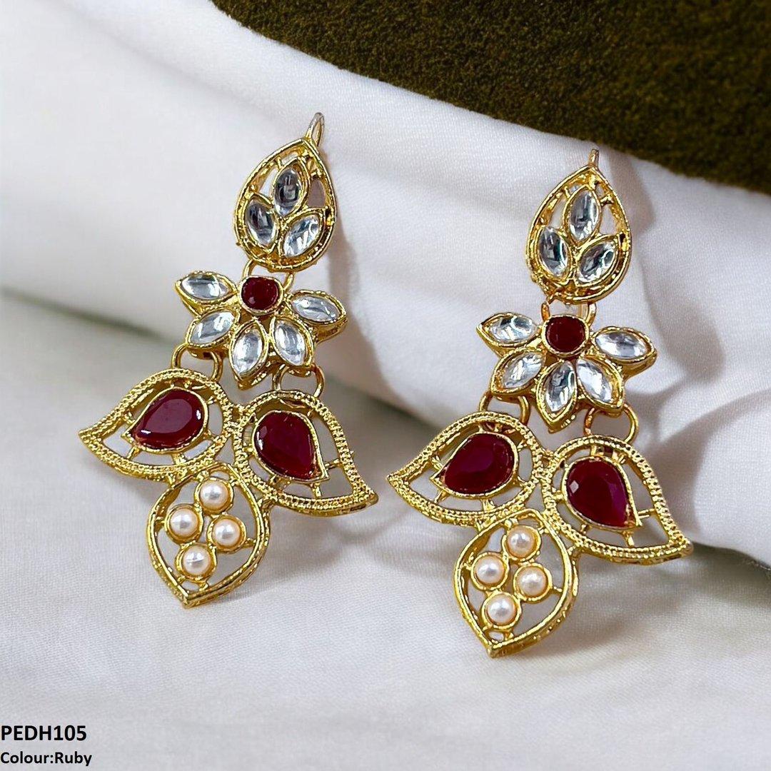 PEDH105 FRN Double Eye Drop Earrings