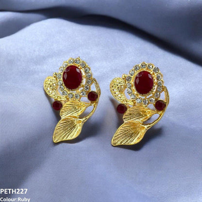 PETH227 FRN Double Leaf Oval Tops Pair