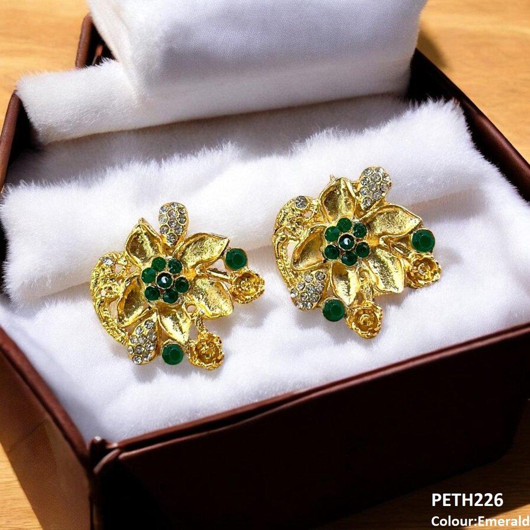 PETH226 FRN Leaf Flower Tops Pair