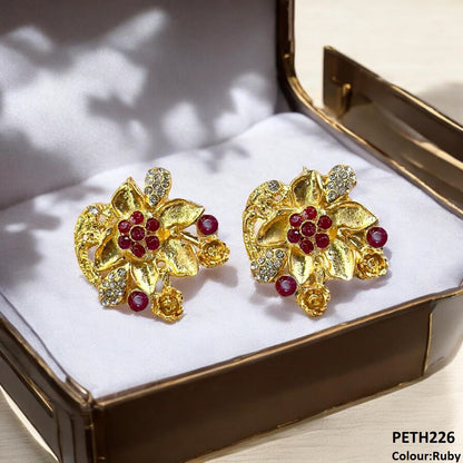 PETH226 FRN Leaf Flower Tops Pair