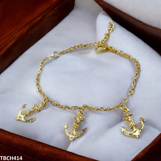 TBCH414-AZM TBCH414 AZM Three Anchor Bracelet Adjustable