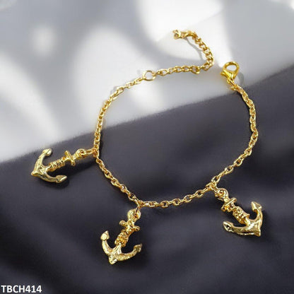 TBCH414-AZM TBCH414 AZM Three Anchor Bracelet Adjustable