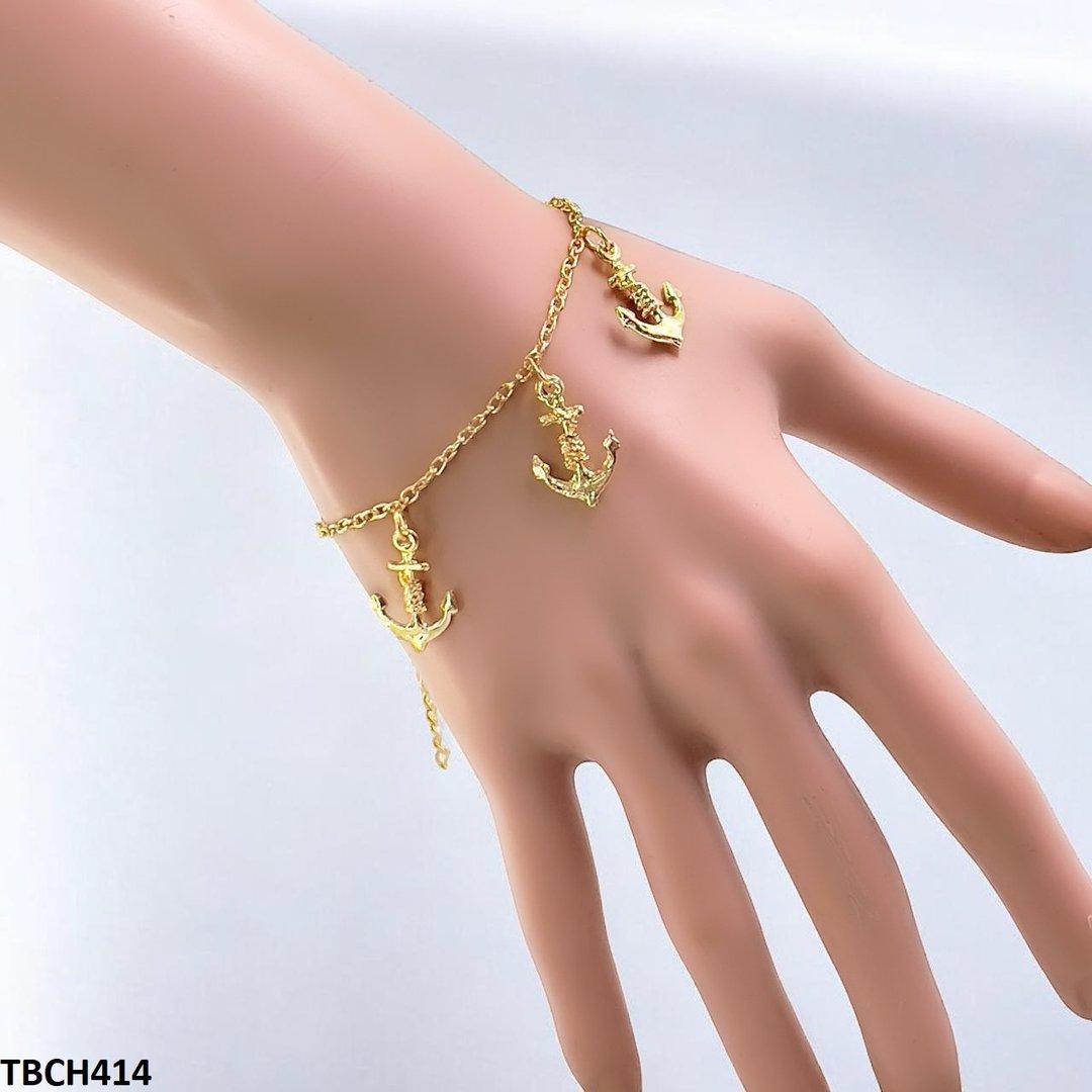 TBCH414-AZM TBCH414 AZM Three Anchor Bracelet Adjustable
