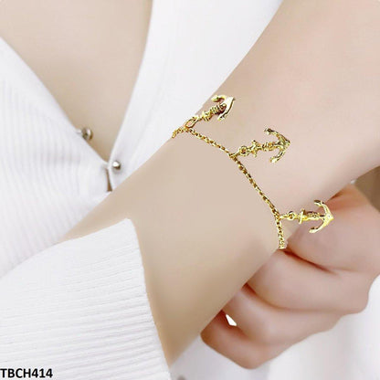 TBCH414-AZM TBCH414 AZM Three Anchor Bracelet Adjustable