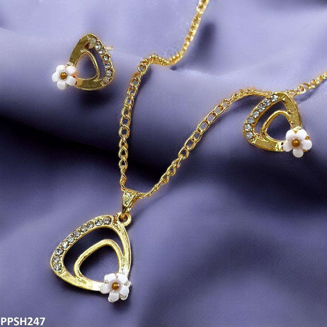 PPSH247-SDQ PPSH247 SDQ Flower Wing Pendant Set