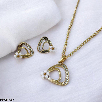 PPSH247-SDQ PPSH247 SDQ Flower Wing Pendant Set