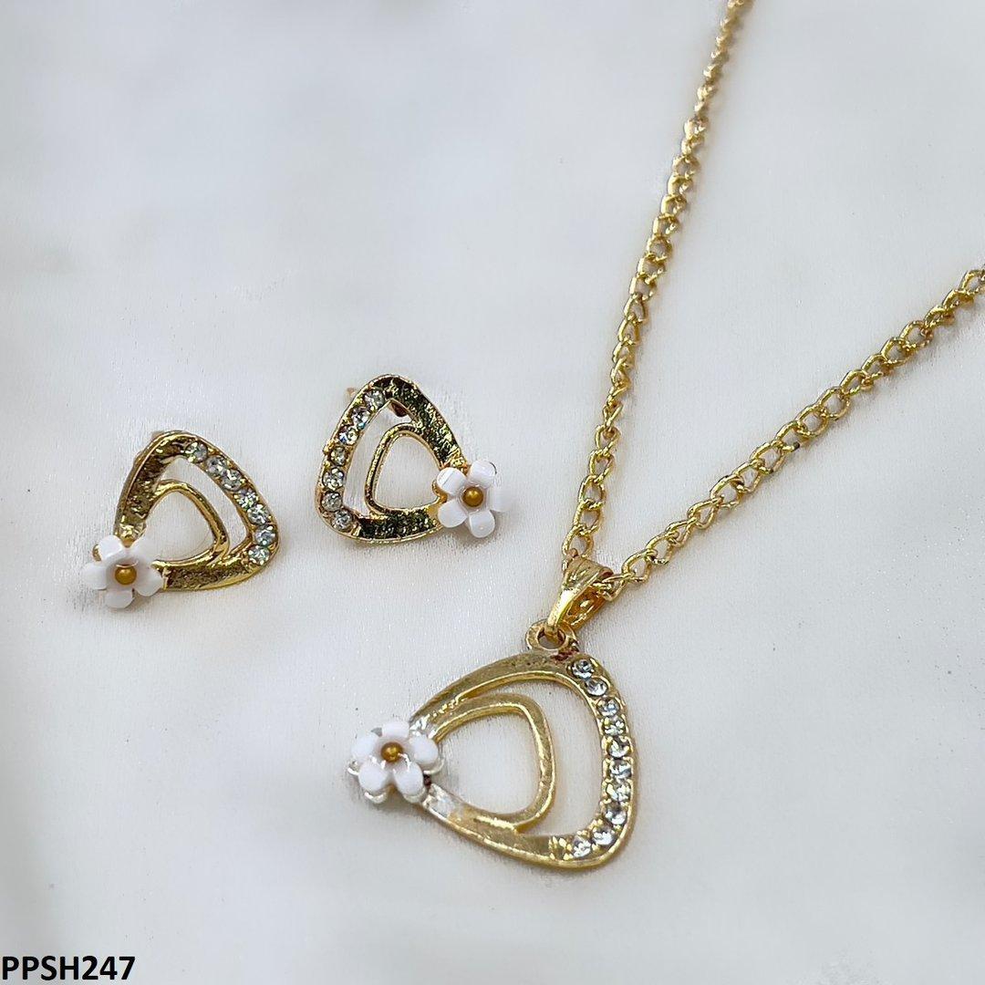 PPSH247-SDQ PPSH247 SDQ Flower Wing Pendant Set