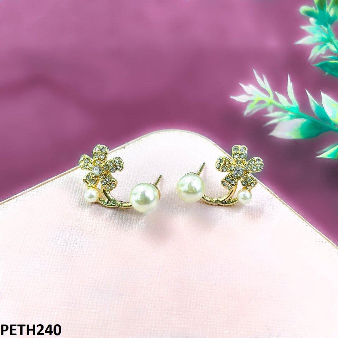 PETH240-SDQ PETH240 SDQ Flower Pearl Tops Pair