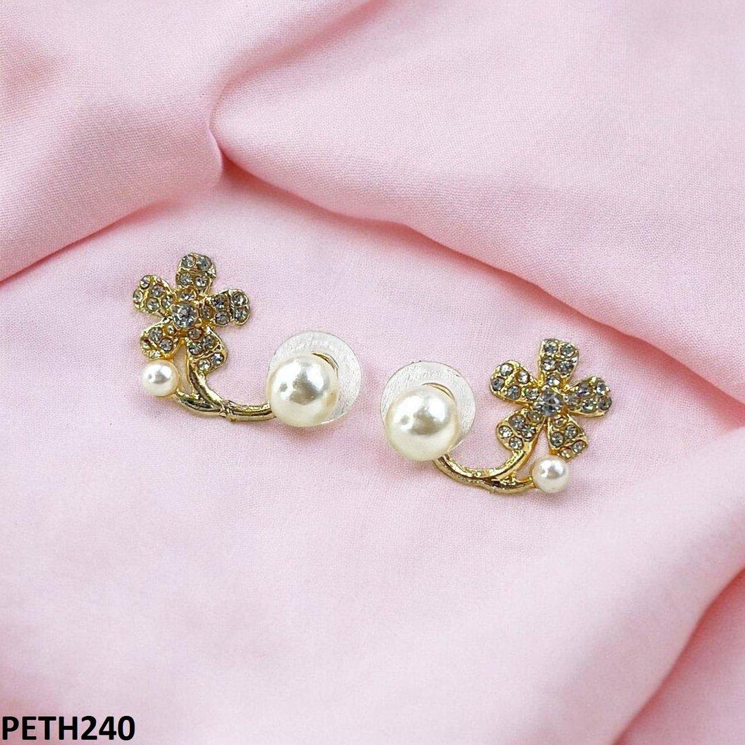 PETH240-SDQ PETH240 SDQ Flower Pearl Tops Pair