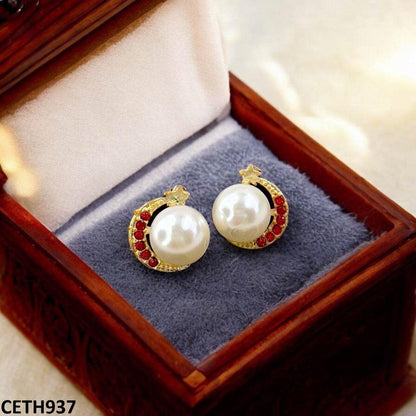 CETH937-SDQ CETH937 SDQ Pearl Round Tops Pair