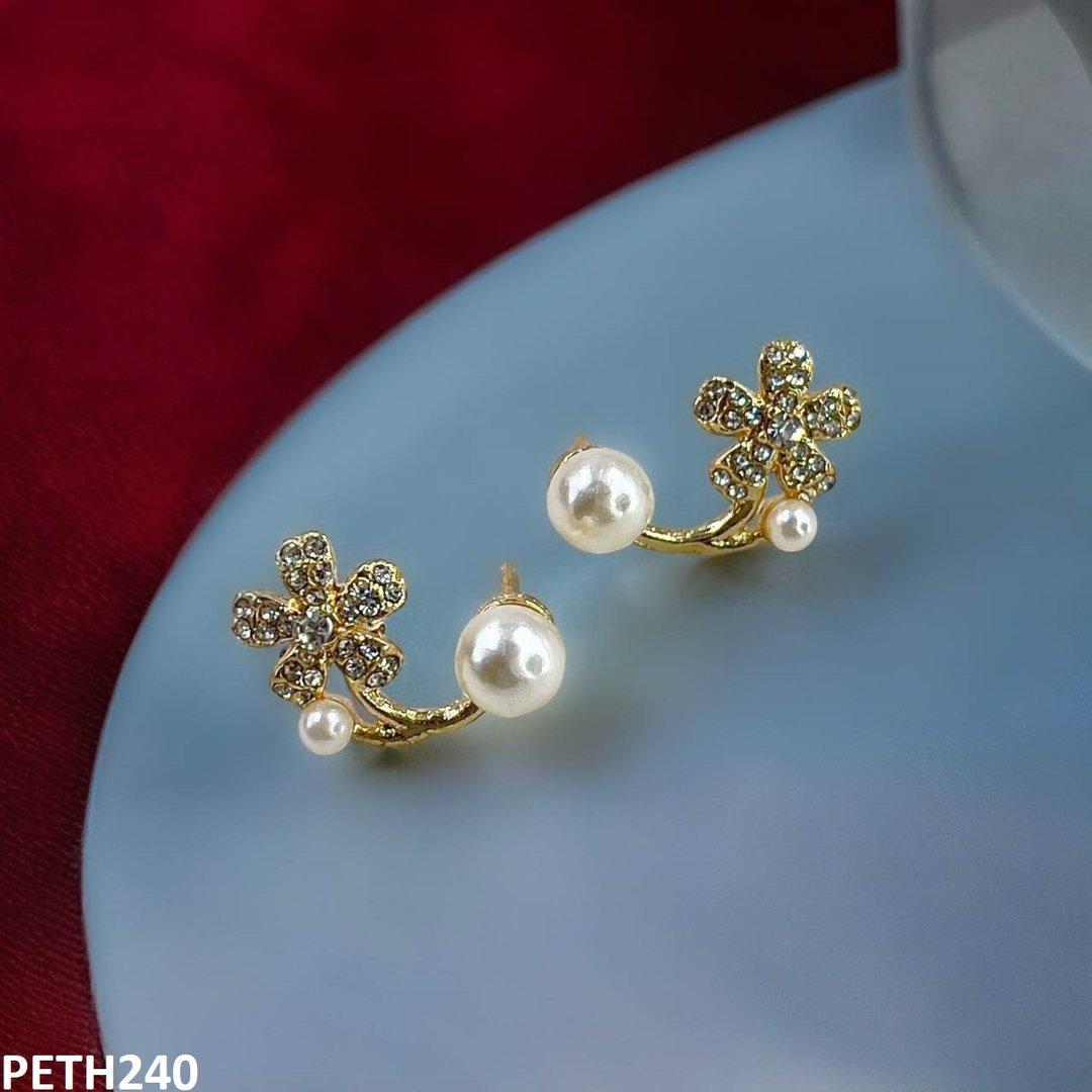 PETH240-SDQ PETH240 SDQ Flower Pearl Tops Pair