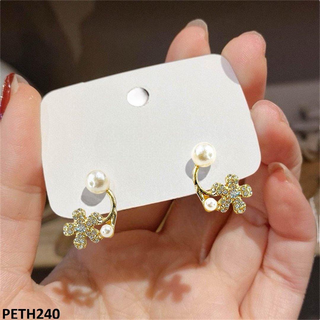 PETH240-SDQ PETH240 SDQ Flower Pearl Tops Pair