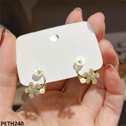 PETH240-SDQ PETH240 SDQ Flower Pearl Tops Pair