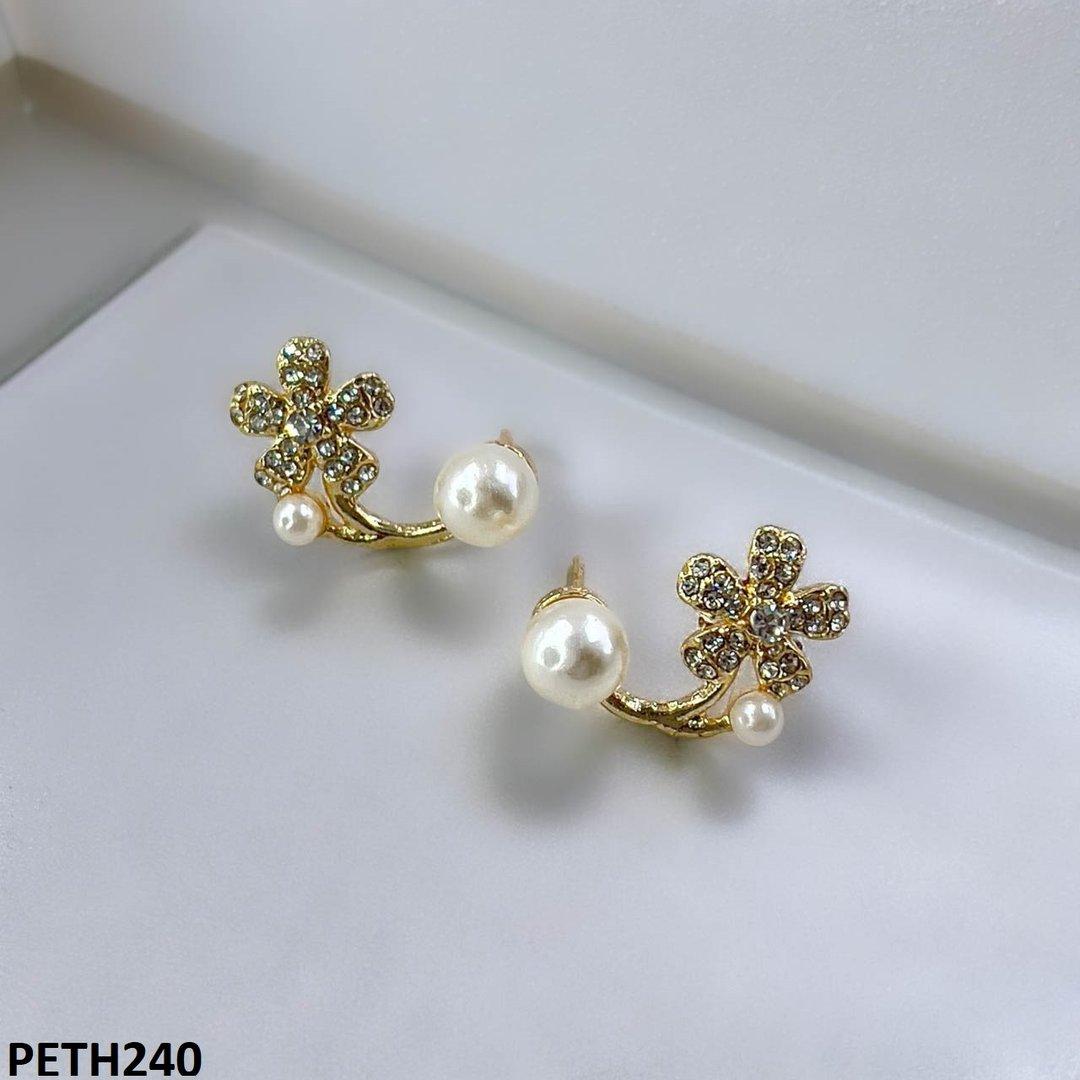 PETH240-SDQ PETH240 SDQ Flower Pearl Tops Pair