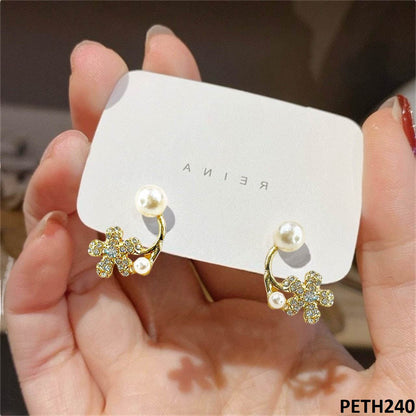 PETH240-SDQ PETH240 SDQ Flower Pearl Tops Pair