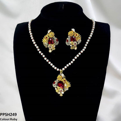 PPSH249 SDQ Oval/Tear Pendant Set