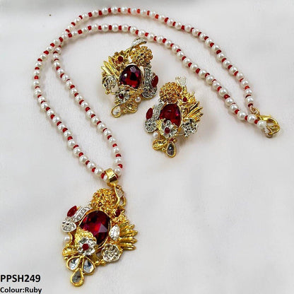 PPSH249 SDQ Oval/Tear Pendant Set