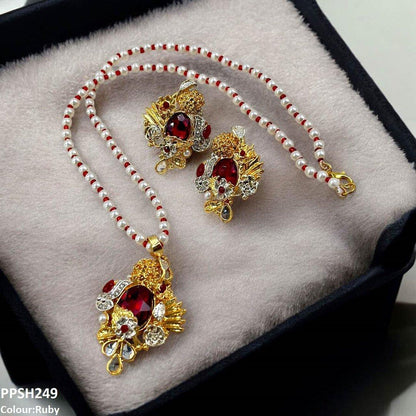 PPSH249 SDQ Oval/Tear Pendant Set