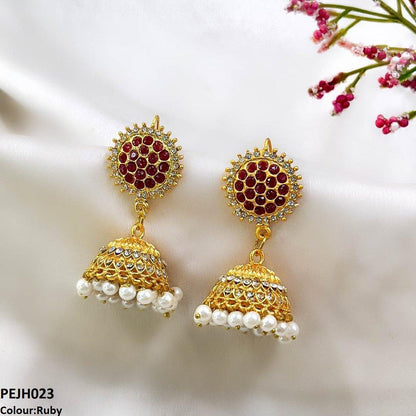 PEJH023 FRN Round Drop Jhumki