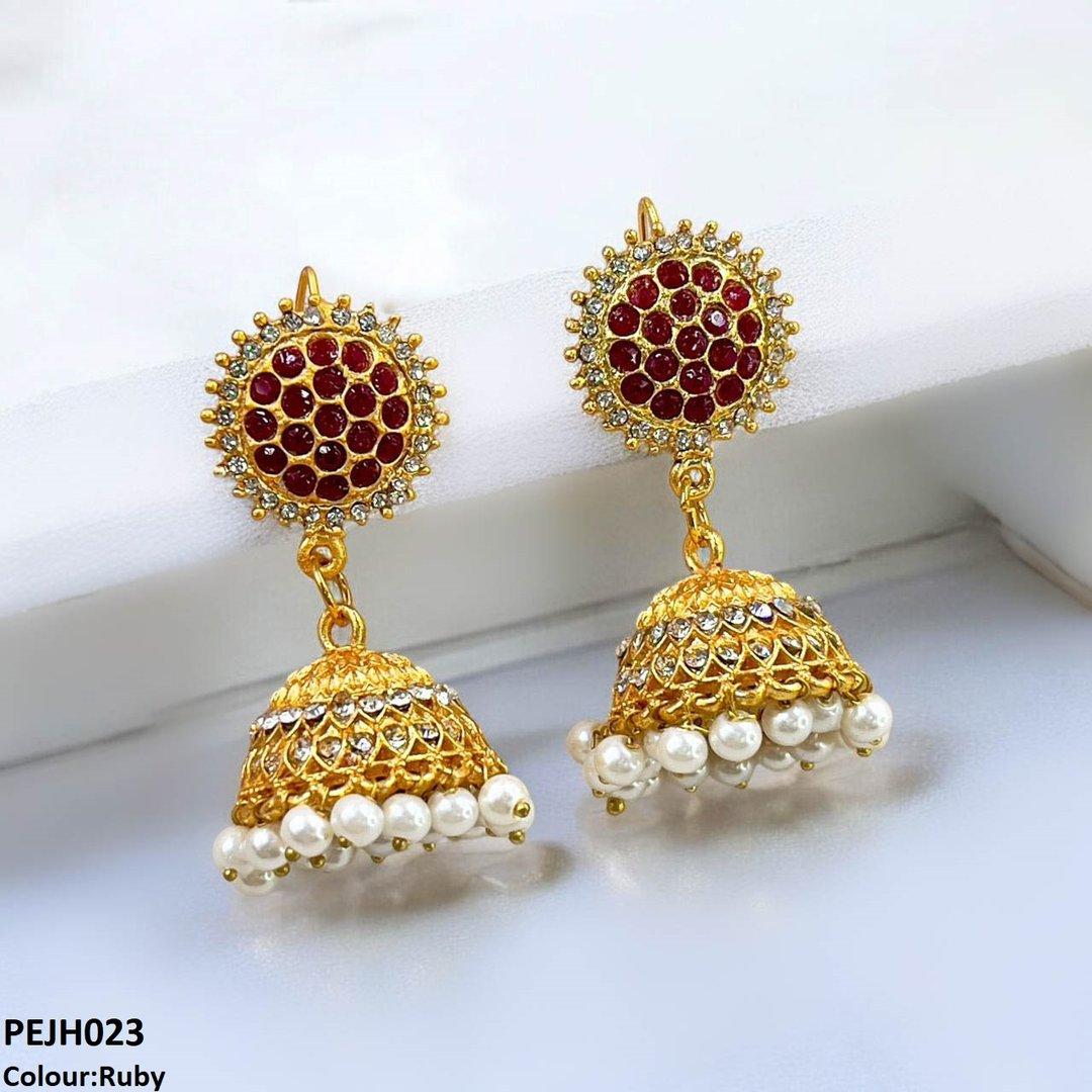 PEJH023 FRN Round Drop Jhumki