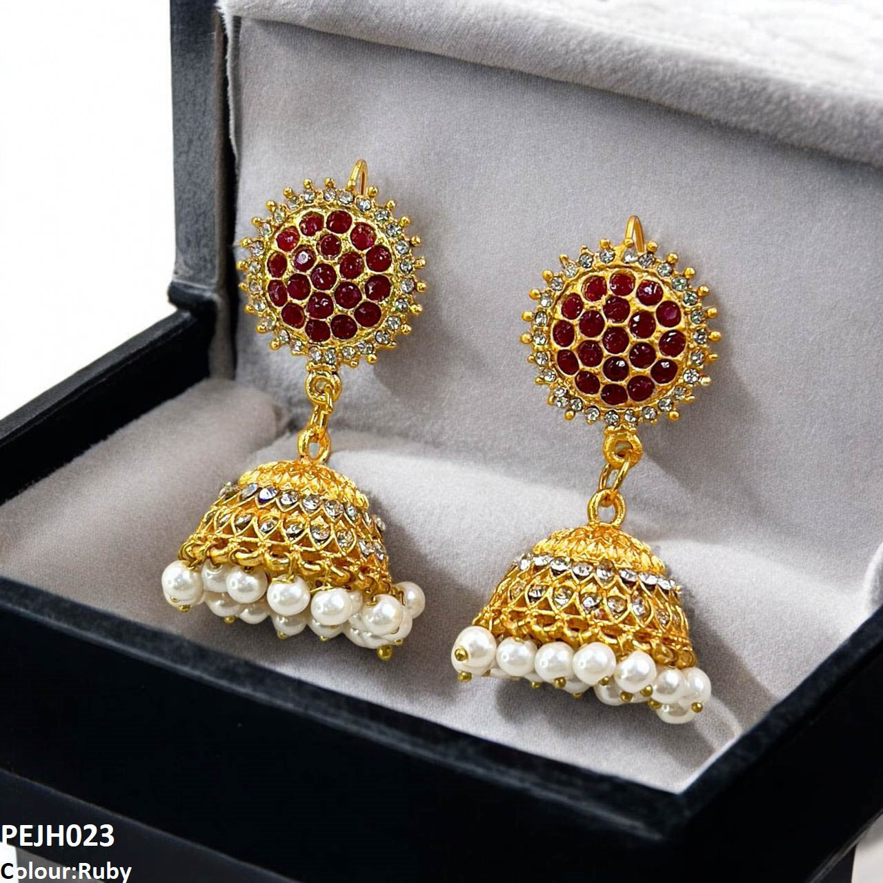 PEJH023 FRN Round Drop Jhumki