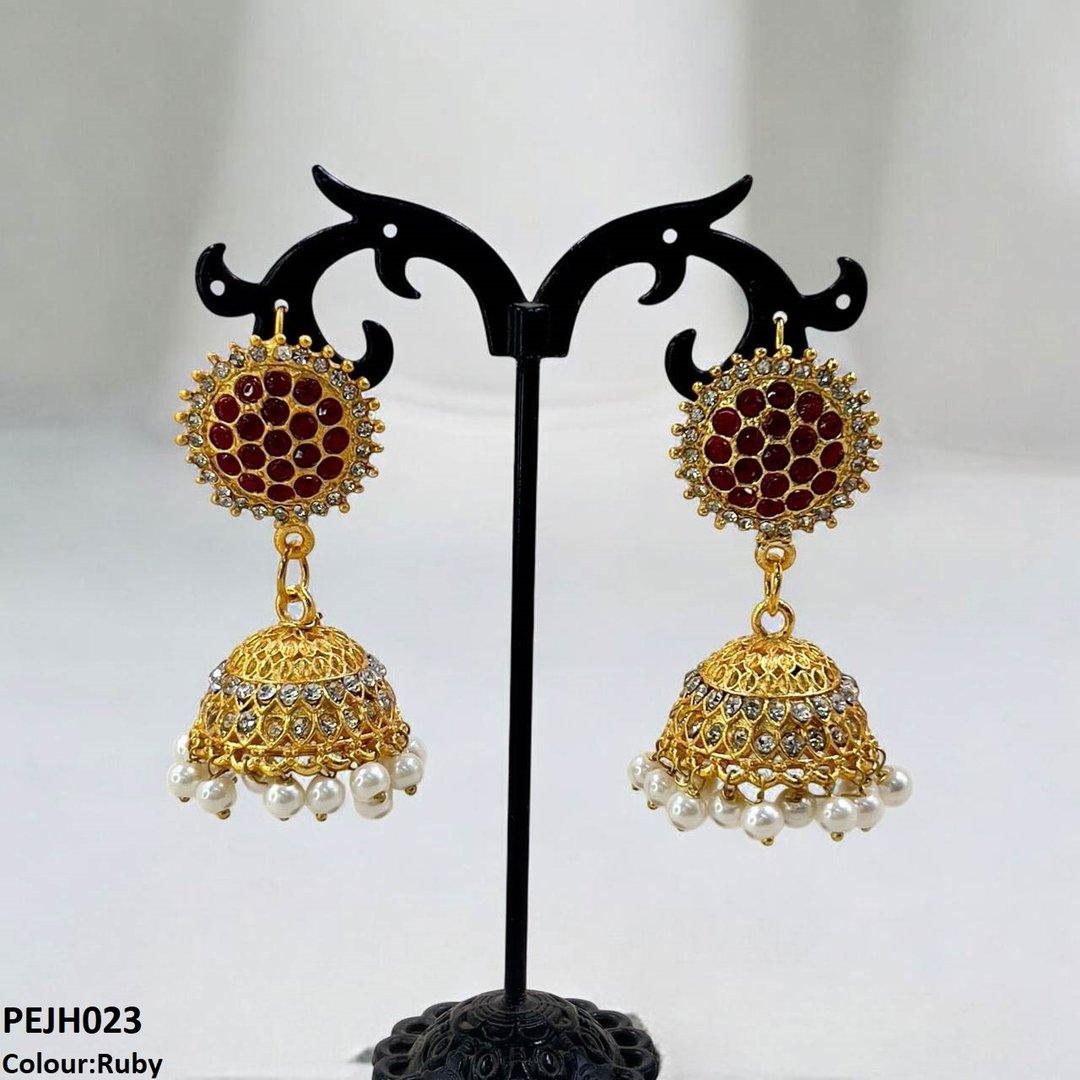 PEJH023 FRN Round Drop Jhumki