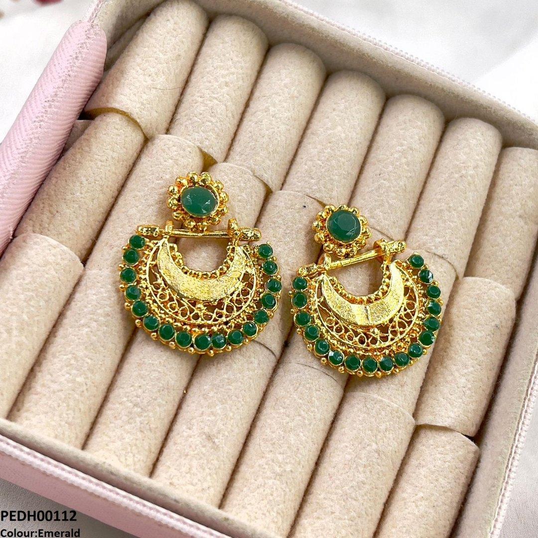 PEDH00112 SDQ Half Moon Drop Earrings - PEDH