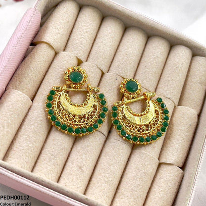 PEDH00112 SDQ Half Moon Drop Earrings - PEDH