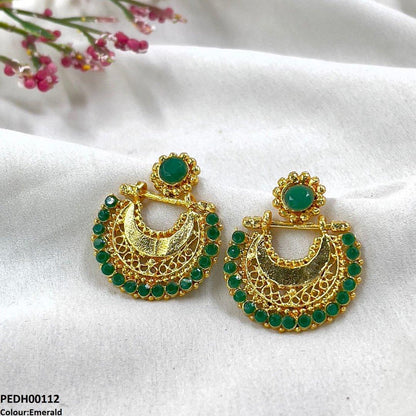 PEDH00112 SDQ Half Moon Drop Earrings - PEDH