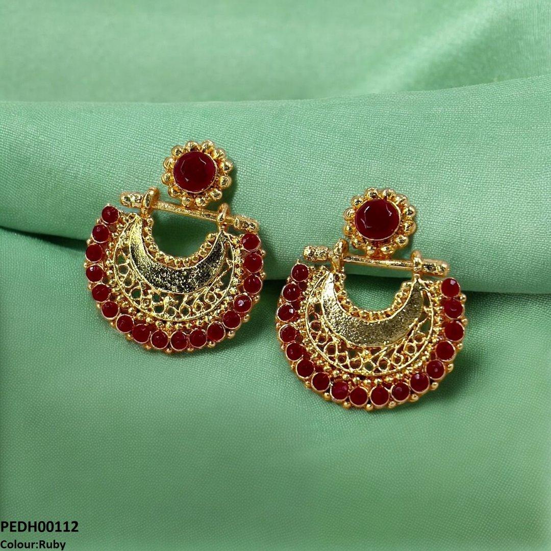 PEDH00112 SDQ Half Moon Drop Earrings - PEDH