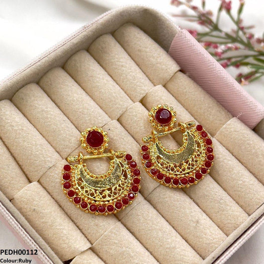 PEDH00112 SDQ Half Moon Drop Earrings - PEDH