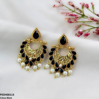 PEDH00113 SDQ Pearl Drop Earrings - PEDH