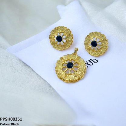 PPSH00251 MZM Round Flower Pedant Set - PPSH