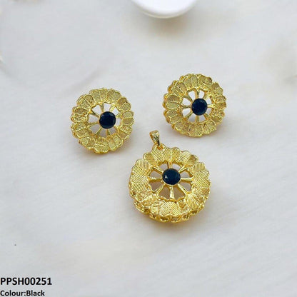 PPSH00251 MZM Round Flower Pedant Set - PPSH