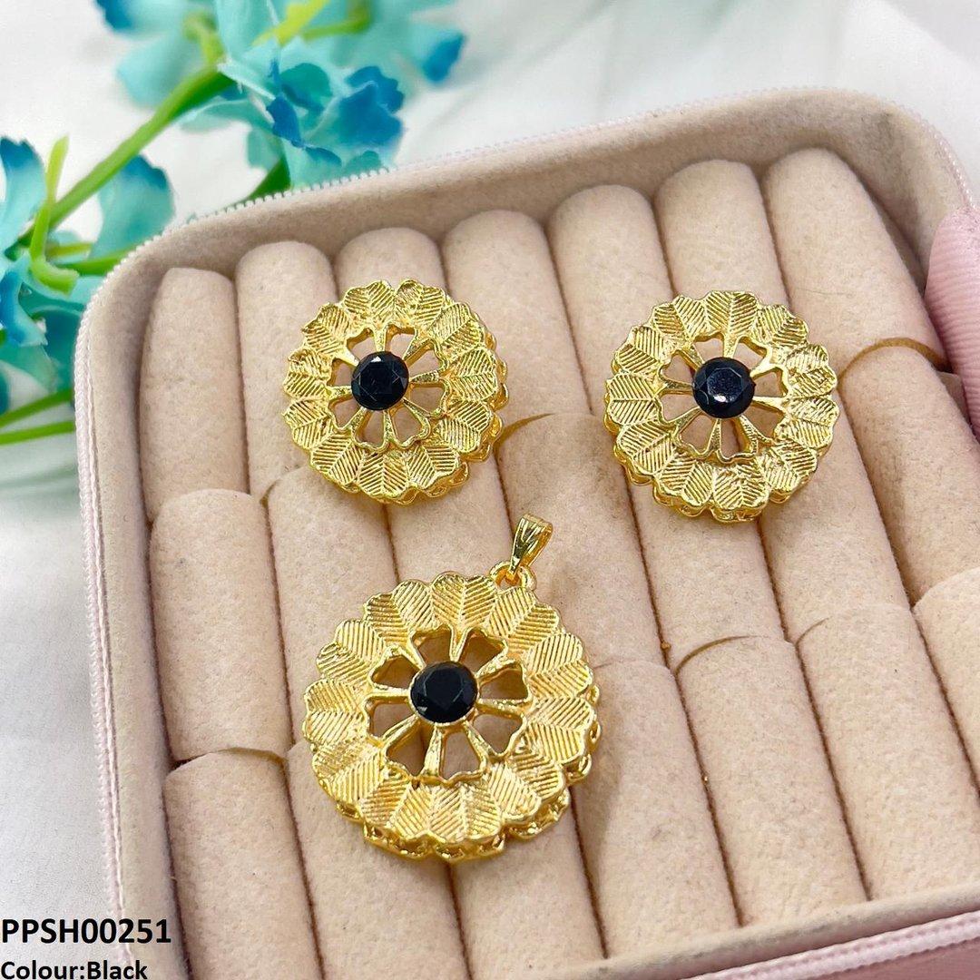 PPSH00251 MZM Round Flower Pedant Set - PPSH