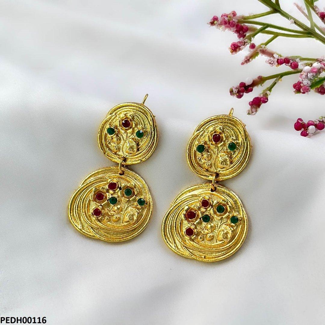 PEDH00116 FRN Trendy Casting Drop Earrings - PEDH