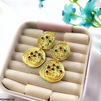 PEDH00116 FRN Trendy Casting Drop Earrings - PEDH