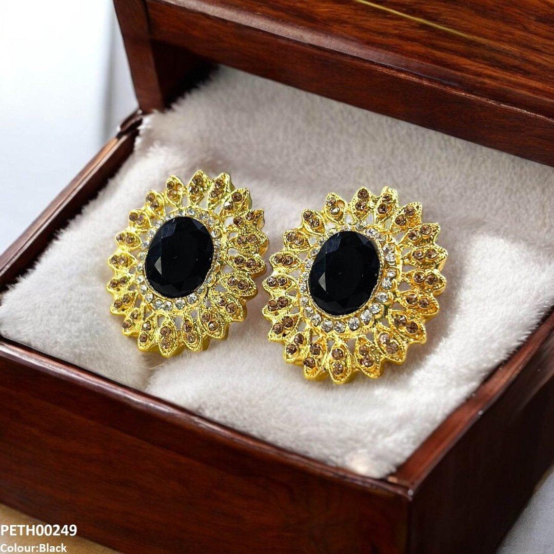 PETH00249 FRN Oval Flower Tops Pair - PETH