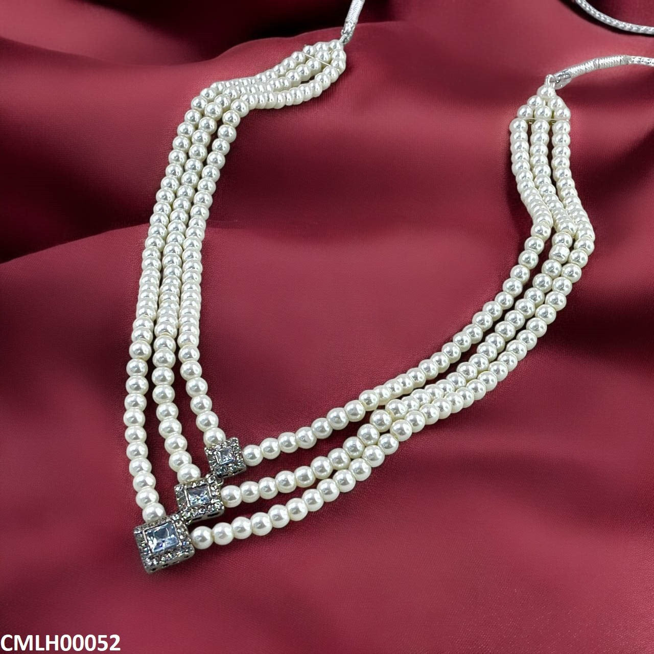 CMLH00052 SDQ Pearl Layered Mala - CMLH