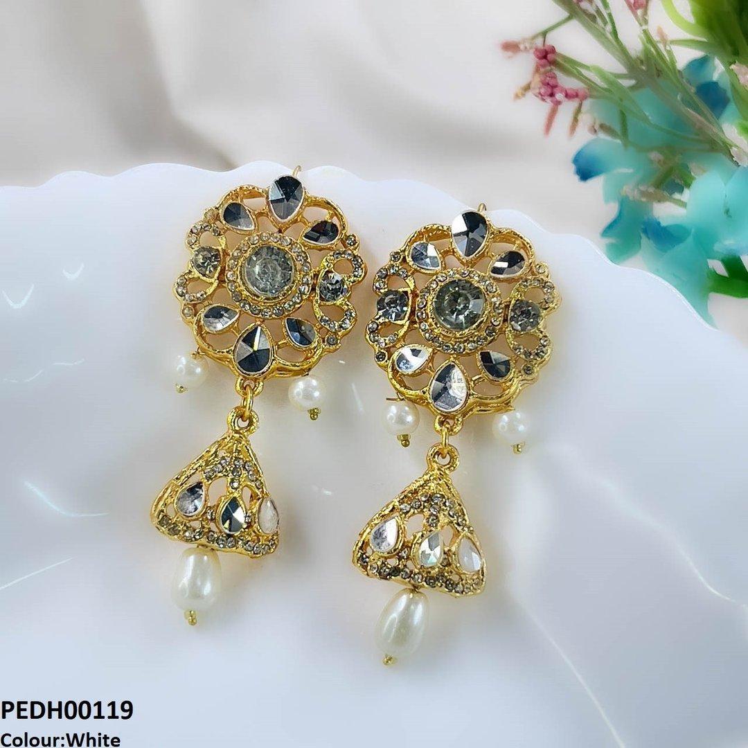 PEDH00119 FRN Tear Triangle Drop Earrings - PEDH