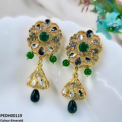 PEDH00119 FRN Tear Triangle Drop Earrings - PEDH