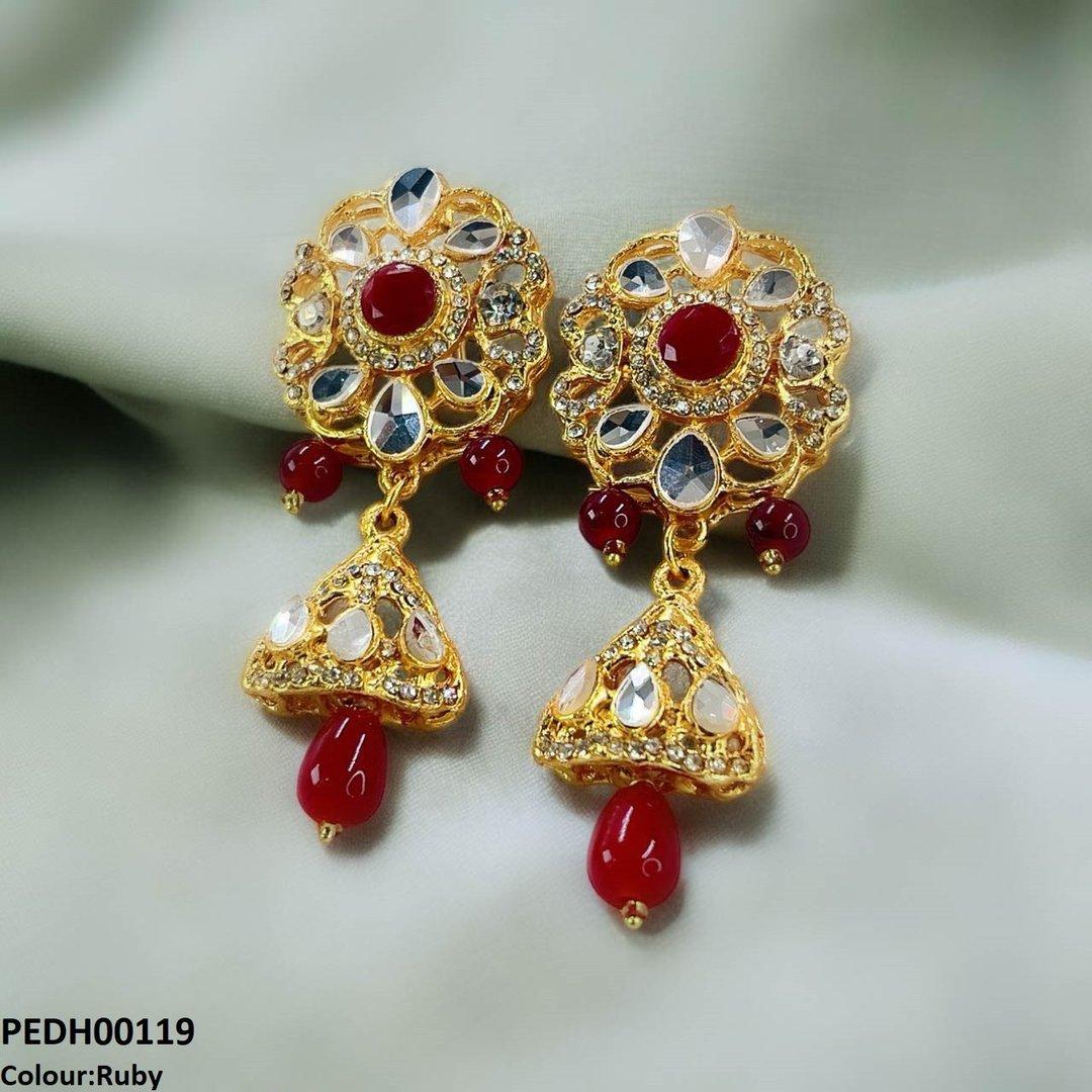 PEDH00119 FRN Tear Triangle Drop Earrings - PEDH