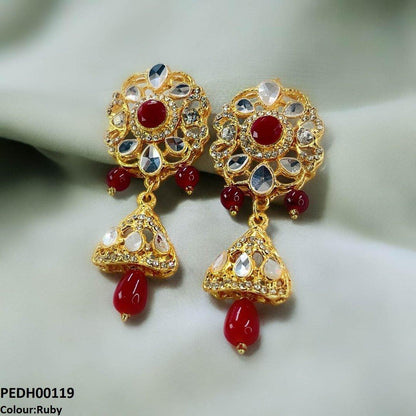 PEDH00119 FRN Tear Triangle Drop Earrings - PEDH