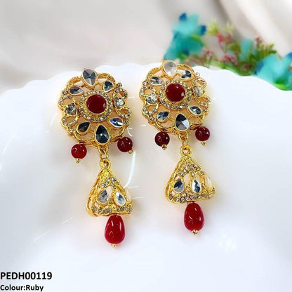 PEDH00119 FRN Tear Triangle Drop Earrings - PEDH