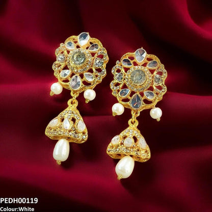 PEDH00119 FRN Tear Triangle Drop Earrings - PEDH