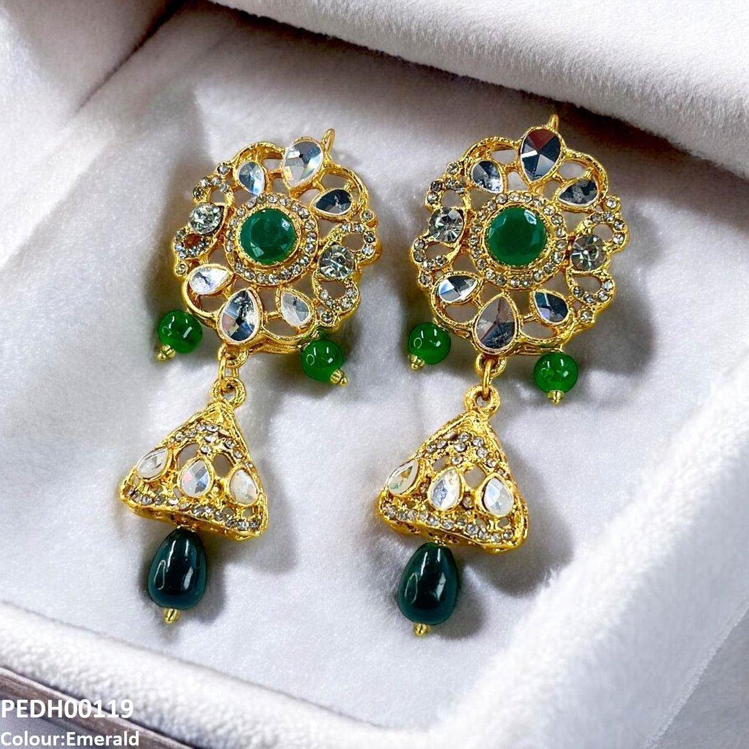 PEDH00119 FRN Tear Triangle Drop Earrings - PEDH