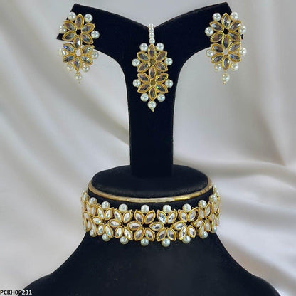 PCKH00231 SDQ Marquise Flower Choker Set - PCKH