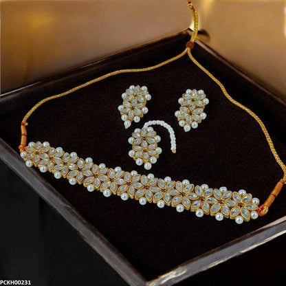 PCKH00231 SDQ Marquise Flower Choker Set - PCKH